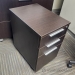 Espresso 3 Drawer Box / Box / File Rolling Pedestal Cabinet